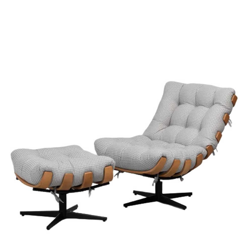 Poltrona---Puff-Costela-Linho-Cinza-com-Base-X-Preta-Estrutura-Madeira-Natural---69169