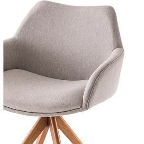 Poltrona Gal Bege Base Madeira Mel - 69185