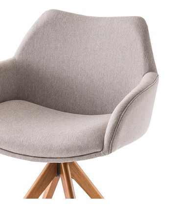 Poltrona Gal Bege Base Madeira Mel - 69185