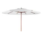 OmbrelloneAsturiasCoberturaBagumBrancoHasteemMadeira400cm69211