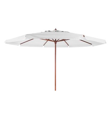 Ombrellone Astúrias - Cobertura Bagum Branco - Haste em Madeira 400cm - 69211