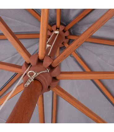 Ombrellone Astúrias - Cobertura Bagum Branco - Haste em Madeira 400cm - 69211