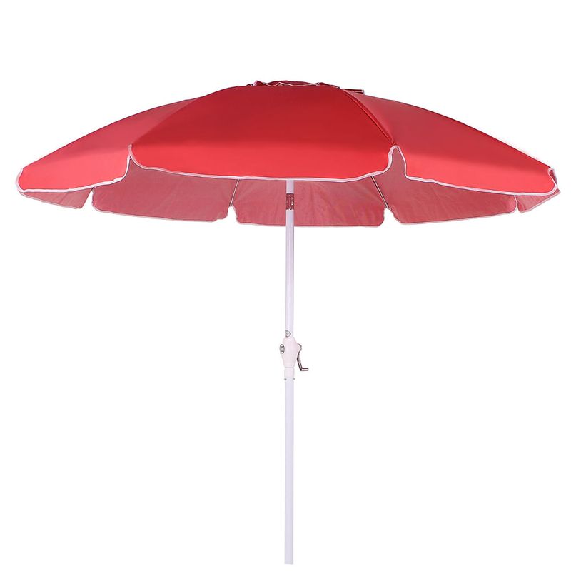 OmbrelloneArthurVermelhoVaretasemAluminioAcionadocomManivela220cm69225