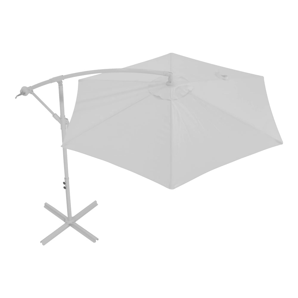 Ombrellone-Pereque-Suspenso-Regulavel-Poliester-250-cm-Branco-69246