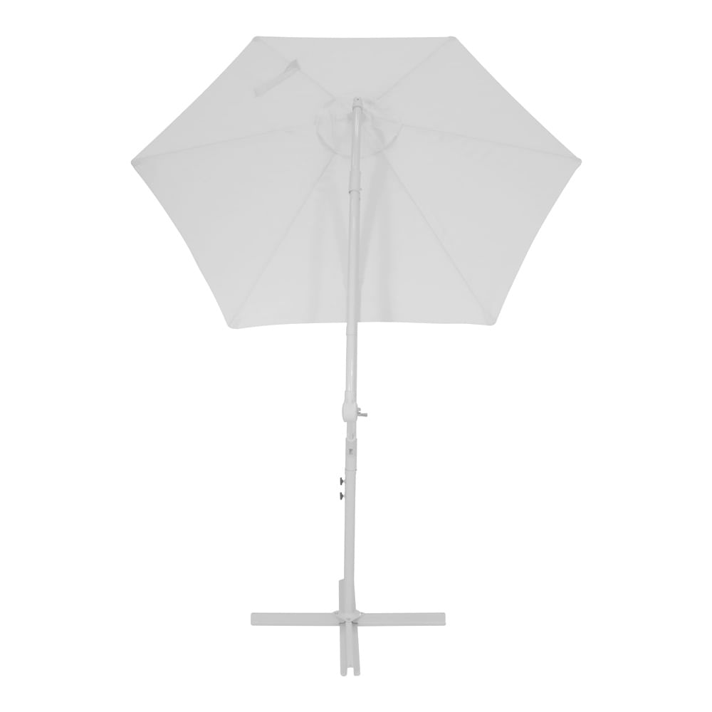 Ombrellone-Pereque-Suspenso-Regulavel-Poliester-250-cm-Branco-69246