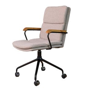 Cadeira Delfos Estofada Cinza Claro Base de Aço Carbono Preto - 69280