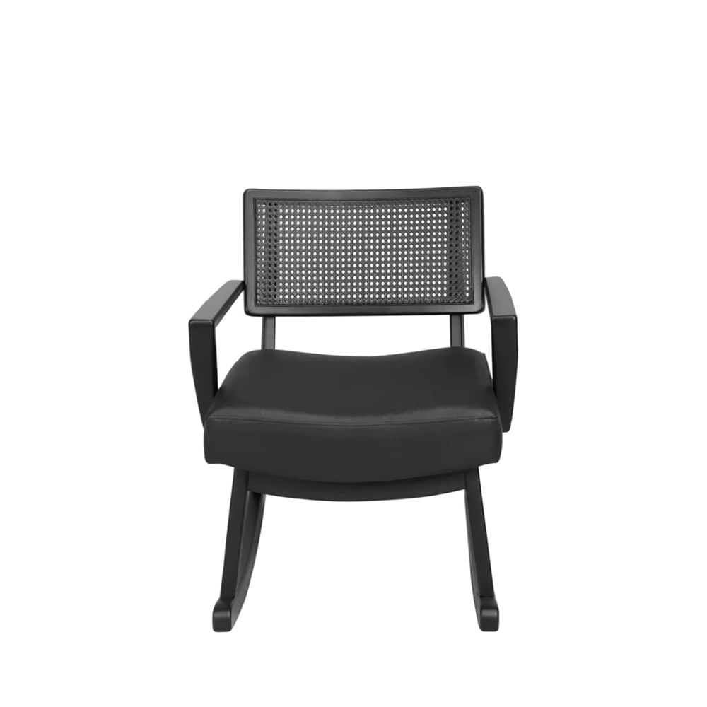 Poltrona-Jully-De-Balanco-Tela-Natural-Assento-Corino-Preto-com-Base-Preta-80cm---69281
