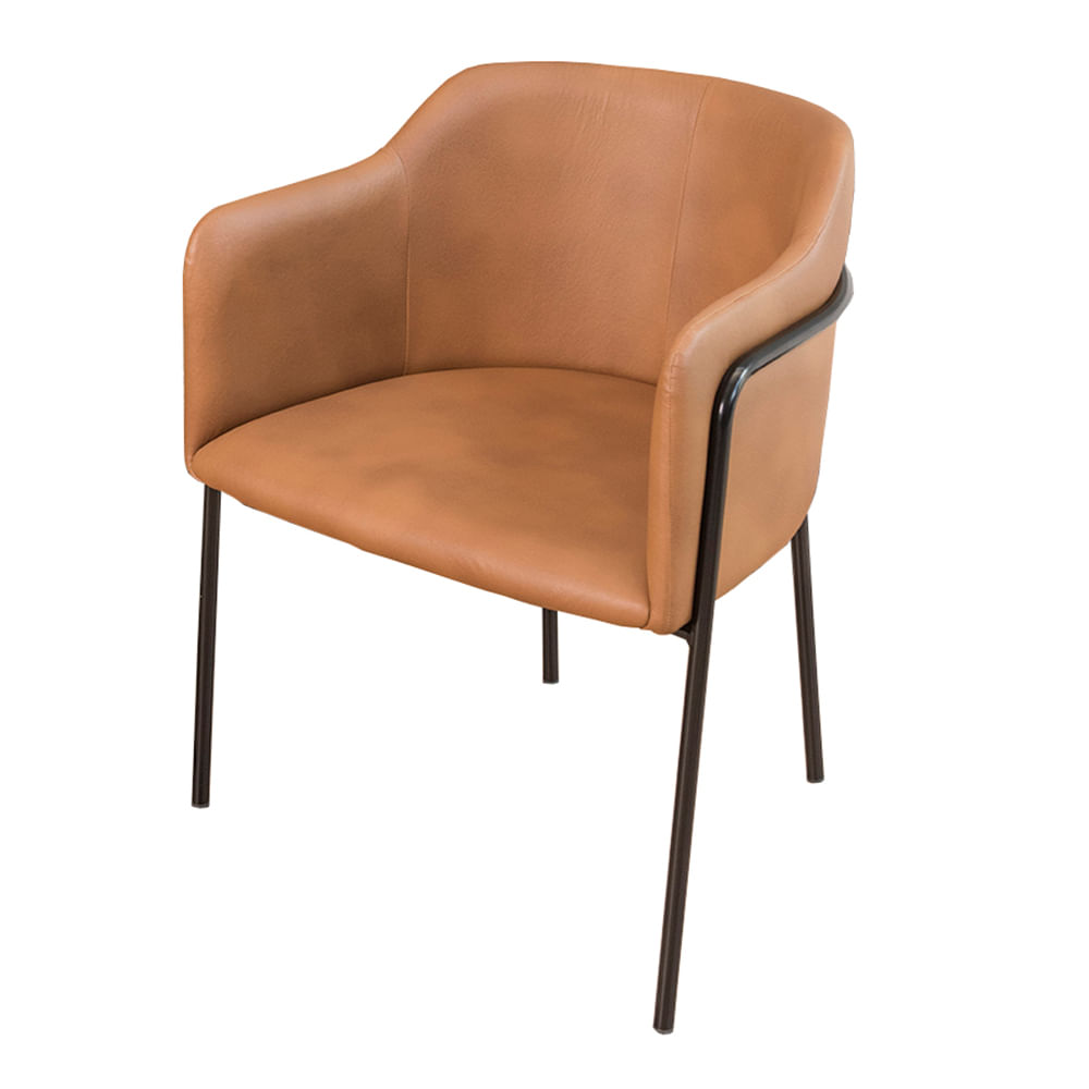 Poltrona-Gama-Estofada-Caramelo-Base-de-Aco-Carbono-Preto---69302-