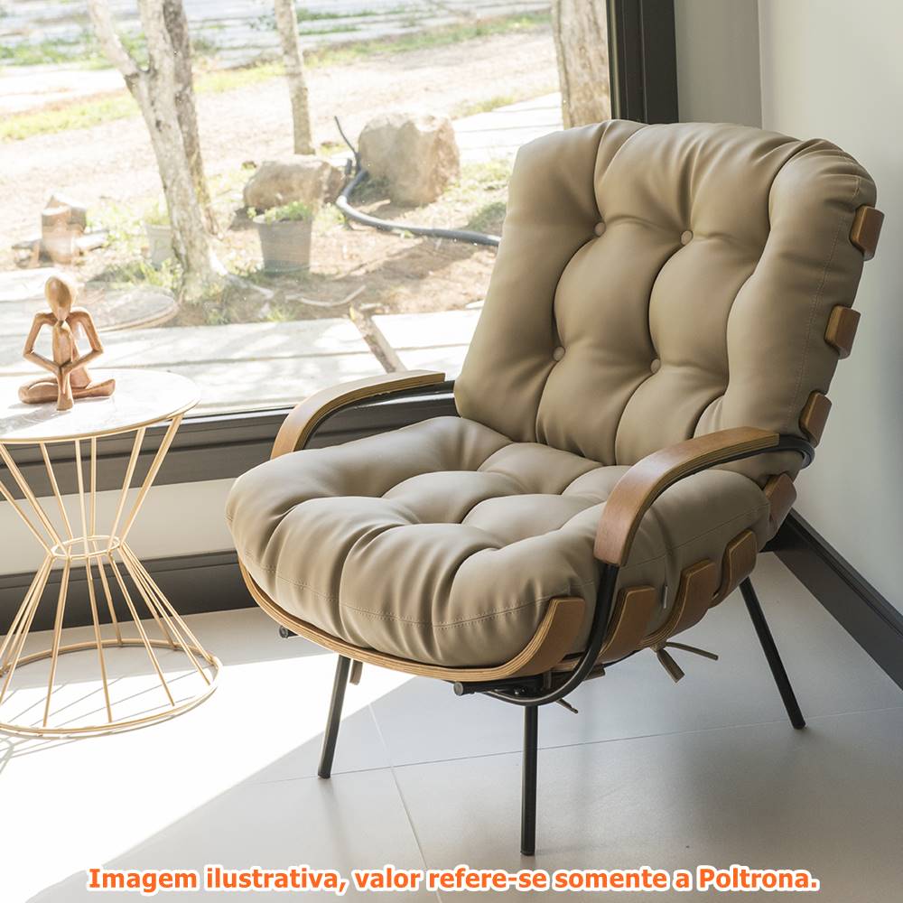 Poltrona-Costela-Estofada-Bege-Base-de-Aco-Carbono-Preto