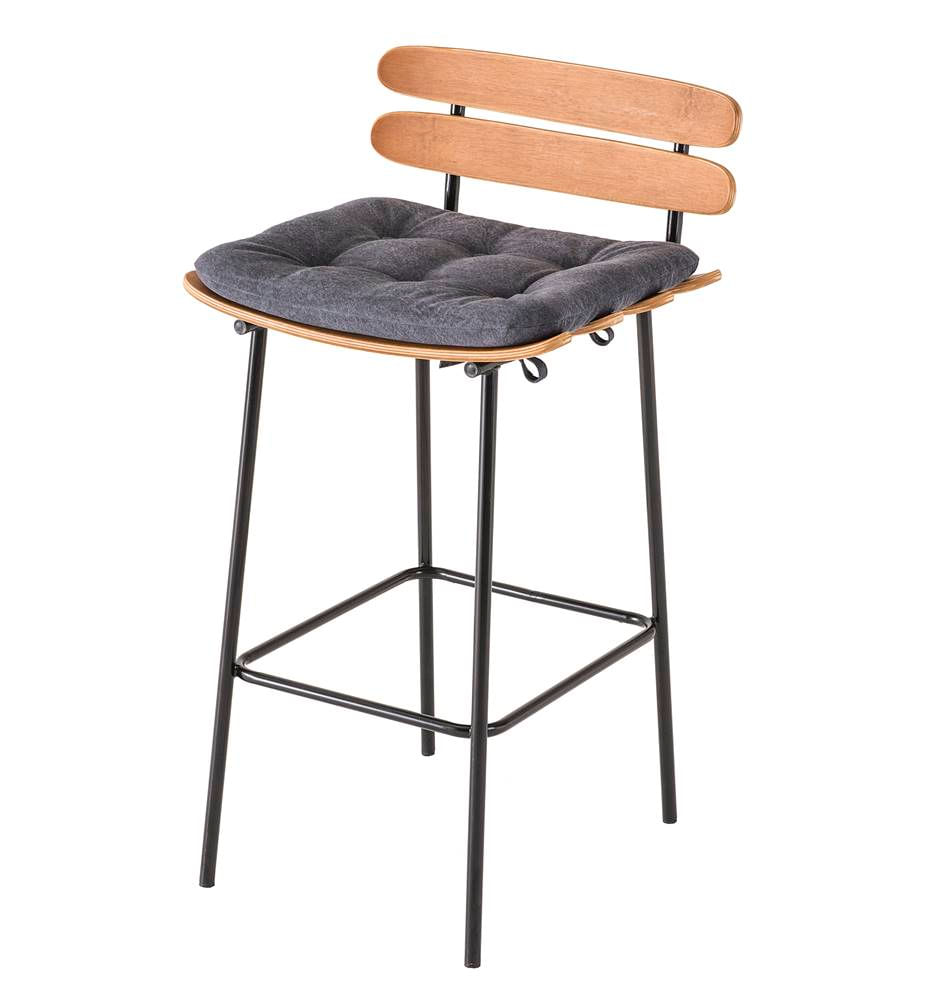Banqueta-Costela-Madeira-Natural-Almofada-Lona-Chumbo-Base-Aco-Carbono---69338