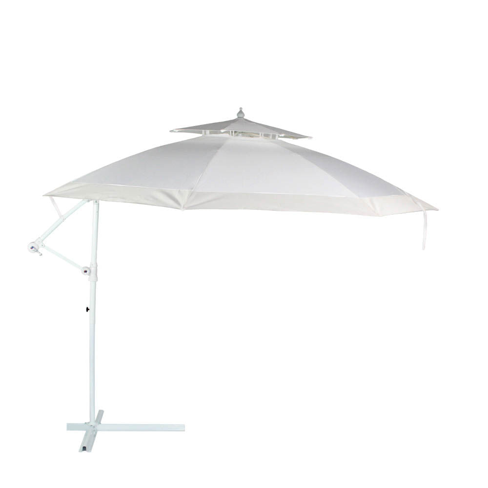 Ombrellone-Paladino-Susp-350-mts---Branco-Duplo-Giratorio-360---69389