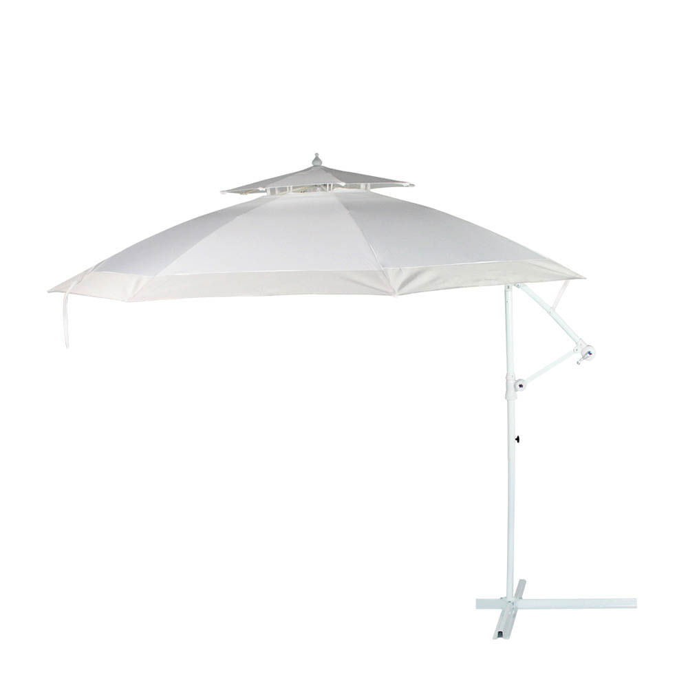 Ombrellone-Paladino-Susp-350-mts---Branco-Duplo-Giratorio-360---69389