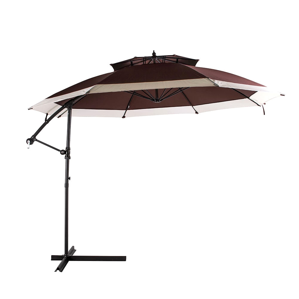 Ombrellone-Paladino-Susp-350-mts---Marrom-Duplo-Giratorio-360---69390