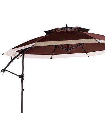 Ombrellone Paladino Susp 3,50 mts - Marrom Duplo Giratório 360 - 69390