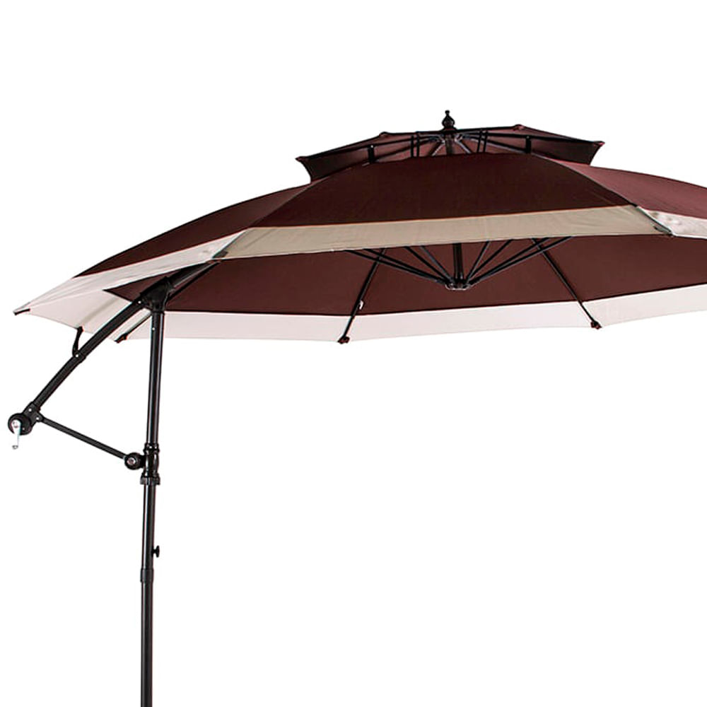 Ombrellone-Paladino-Susp-350-mts---Marrom-Duplo-Giratorio-360---69390--