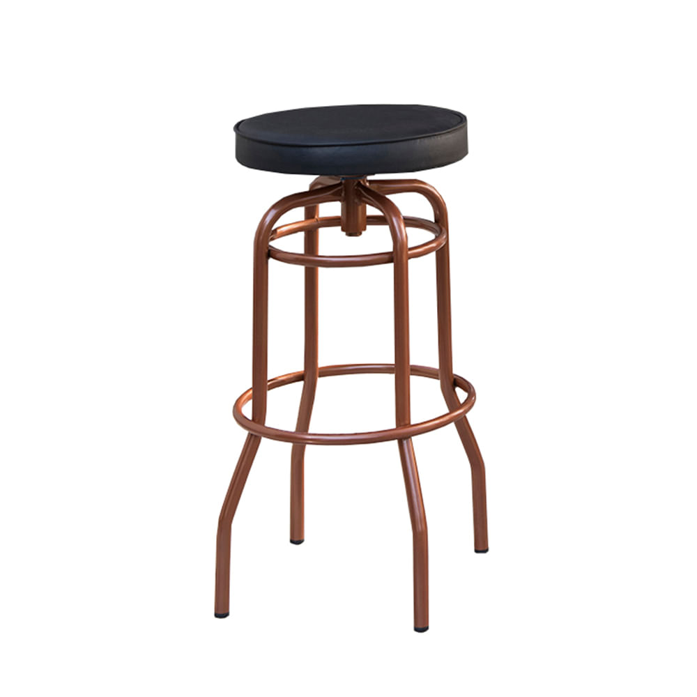 Banqueta-Amalia-Assento-Estofado-Preto-Estrutura-Aco-Carbono-Cobre---69437