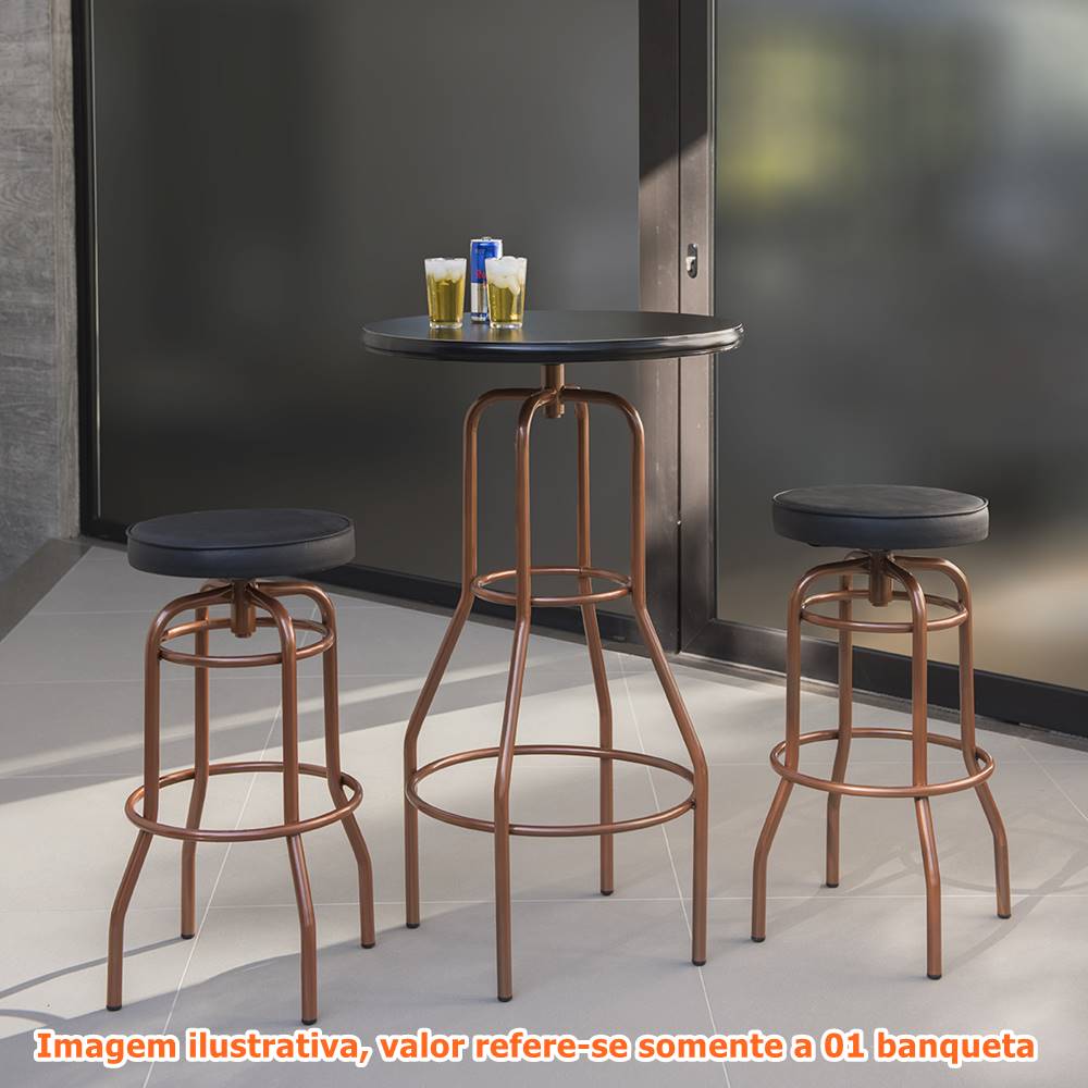 Banqueta-Amalia-Assento-Estofado-Preto-Estrutura-Aco-Carbono-Cobre---69437