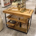 CarrinhoBarBergenemMadeiraeFibracorMelcomBaseMetalPreta95cm69456