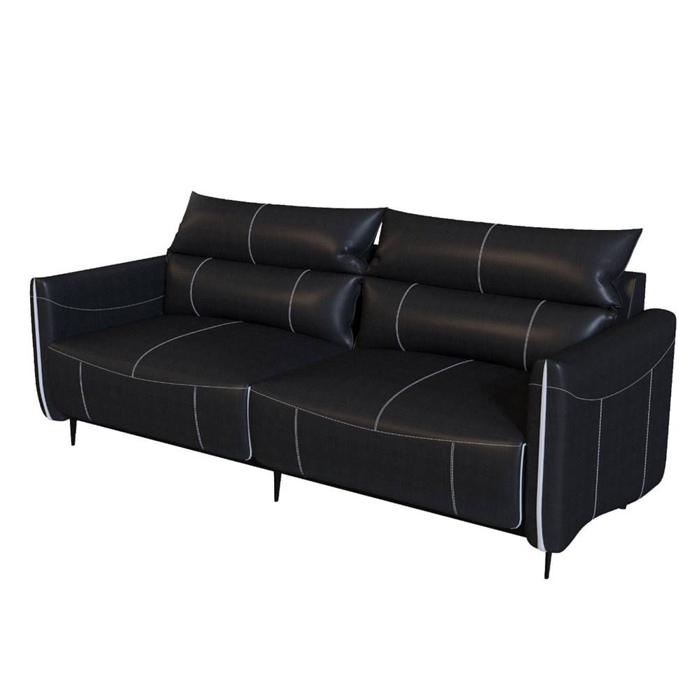 Sofa-Austin-Reclinavel-2-Lugares-Couro-Preto-Pes-Em-Aco-214cm---69490