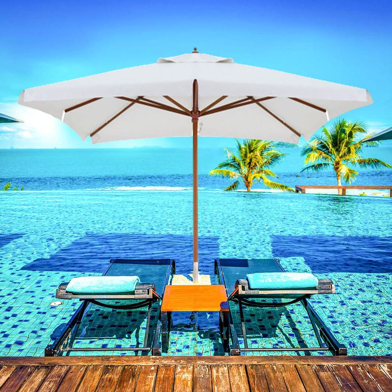 OmbrelloneQuadradoSardenhaBrancoHasteemMadeira205mts