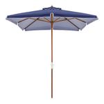 OmbrelloneQuadradoRubiAzulHasteemMadeira205mts