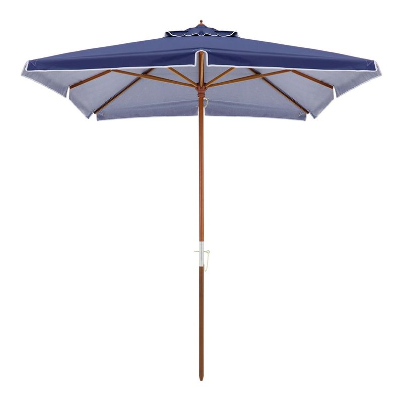 OmbrelloneQuadradoRubiAzulHasteemMadeira205mts