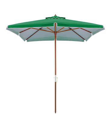 Ombrellone Quadrado Rubi Verde Haste em Madeira 2,05 mts - 69529