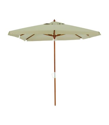 Ombrellone Quadrado Rubi Bege Haste em Madeira 2,05 mts - 69532