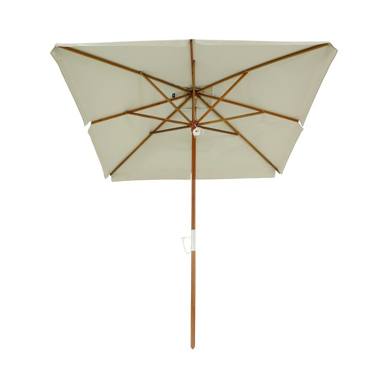 OmbrelloneQuadradoRubiBegeHasteemMadeira205mts