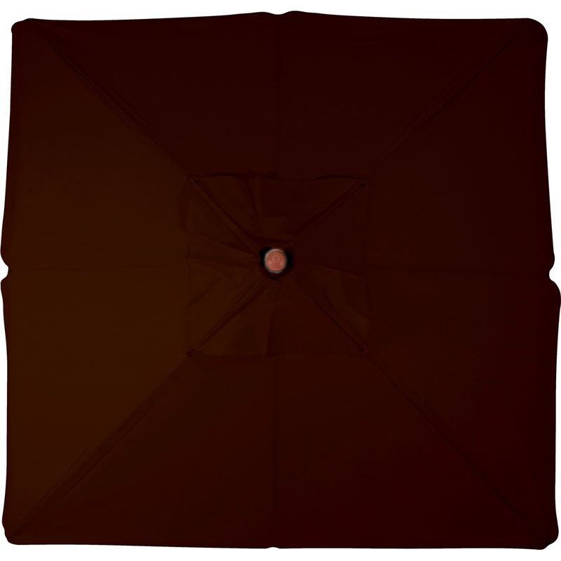 OmbrelloneQuadradoRubiMarromHasteemMadeira205mts
