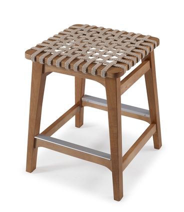 Banqueta Amores Baixa Corda Nude Base Pinhão 45cm - 69560