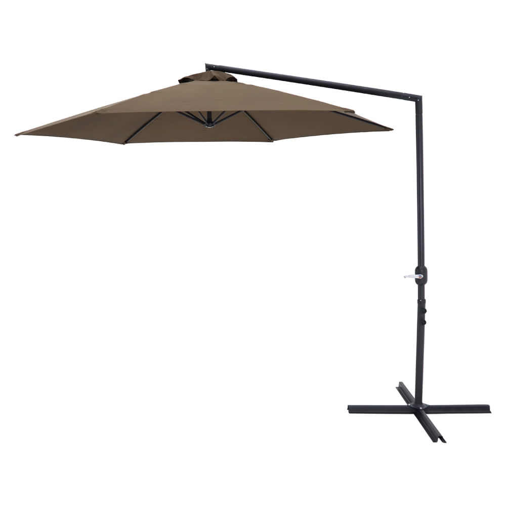 Ombrellone-Ravi-Suspenso-300-cm-Marrom-69245