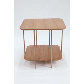 Mesa Apoio Lógica Baixa Amêndoa Estrutura Ferro Cobre 52cm - 69687