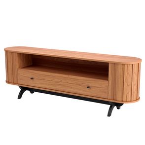 Rack Curve TB300 1 Gaveta Freijo com Preto Fosco 1,80 mts - 69478