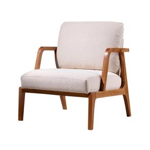 Poltrona Dunas Estofada Assento Macramê Base Amêndoa 69cm - 69790