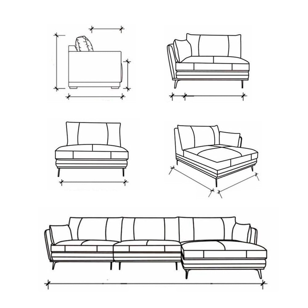 Sofa-Vena-2-Lugares---Chaise-Fixo-Couro-Preto-294cm---69849
