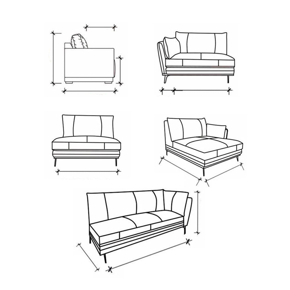 Sofa-Vena-de-Canto---Chaise-Chaise-Fixo-Couro-Preto-560cm---69858-