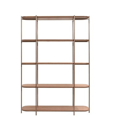 Estante Lógica Amêndoa Estrutura Ferro Cobre 140cm - 68961