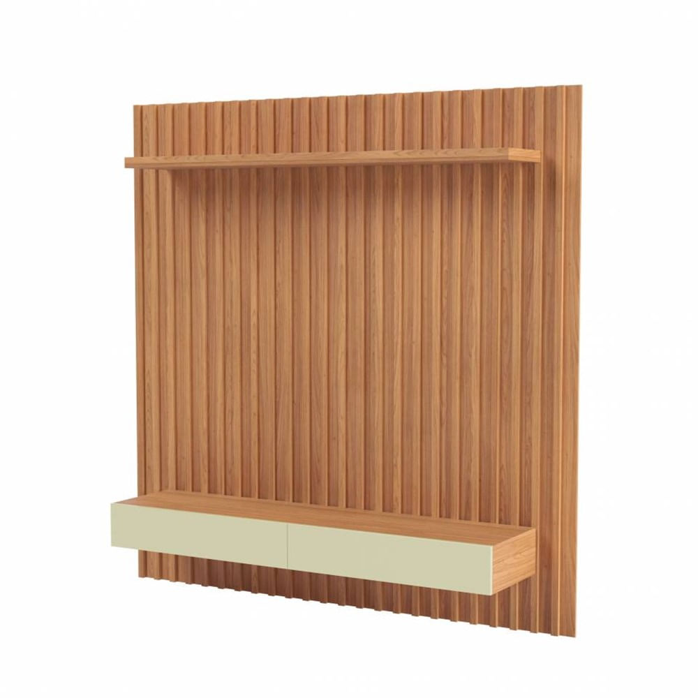 Painel-Suspenso-Sun-TB181-Ripado-2-Gavetas-cor-Freijo-com-Off-White-173-cm---69909
