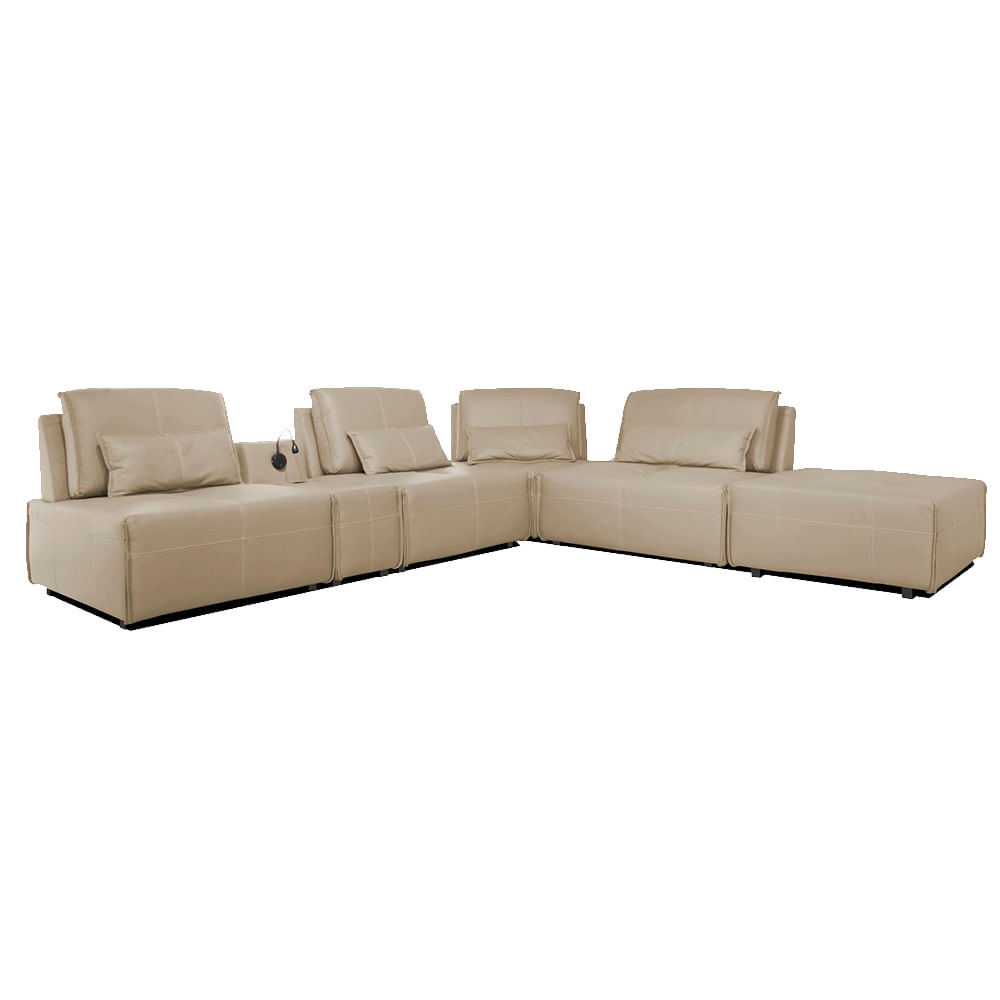 Sofa-Yale-4-Lugares---Puff-e-Console-com-Luminaria-Couro-Perola-370cm---69951