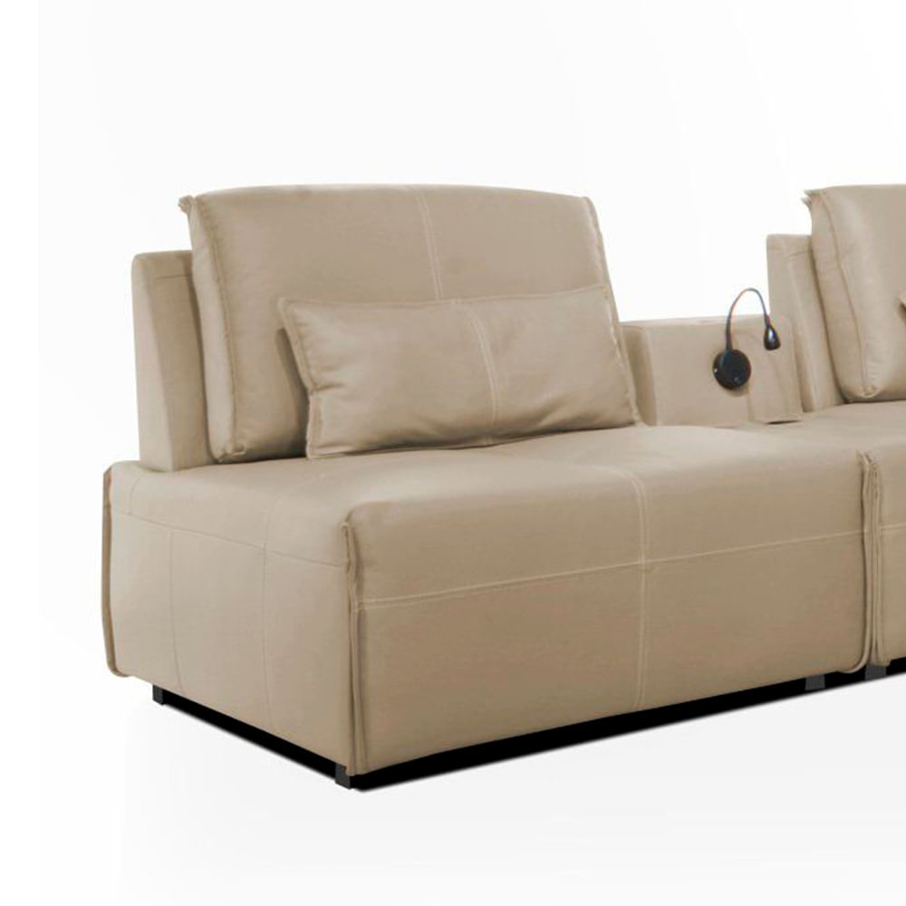 Sofa-Yale-4-Lugares---Puff-e-Console-com-Luminaria-Couro-Perola-390cm---69952