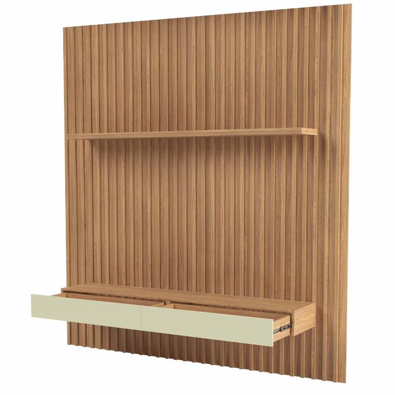 PainelSuspensoRoofTB187RipadocorFreijoeOffWhitecom2Gavetas223cm69990