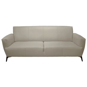 Sofá Malil 3 Lugares Couro Pérola 215cm - 70002
