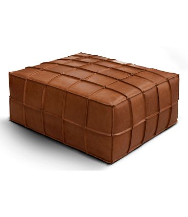 Puff Romy Couro Caramelo 90cm - 70026