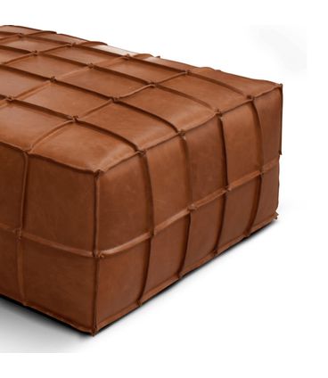 Puff Romy Couro Caramelo 90cm - 70026