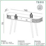 AparadorFutureTB310corFreijoeTelaSextavadaNaturalcom1Gaveta160cm69480