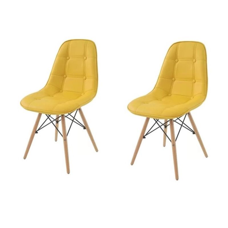 kitduascadeiraseameseiffelnacoramareloombaseemmadeira