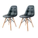 kitduascadeiraseiffeleamesnacorpretocomabaseemmadeira