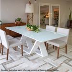 MesaJantarTrevisoBaseLacaBrancaeTampoBrancoAcetinado220cm70170MesaJantarTrevisoBaseLacaBrancaeTampoBrancoAcetinado220cm70170