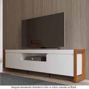 Rack Bristol Off White Fosco Base Natural 1,80 MT